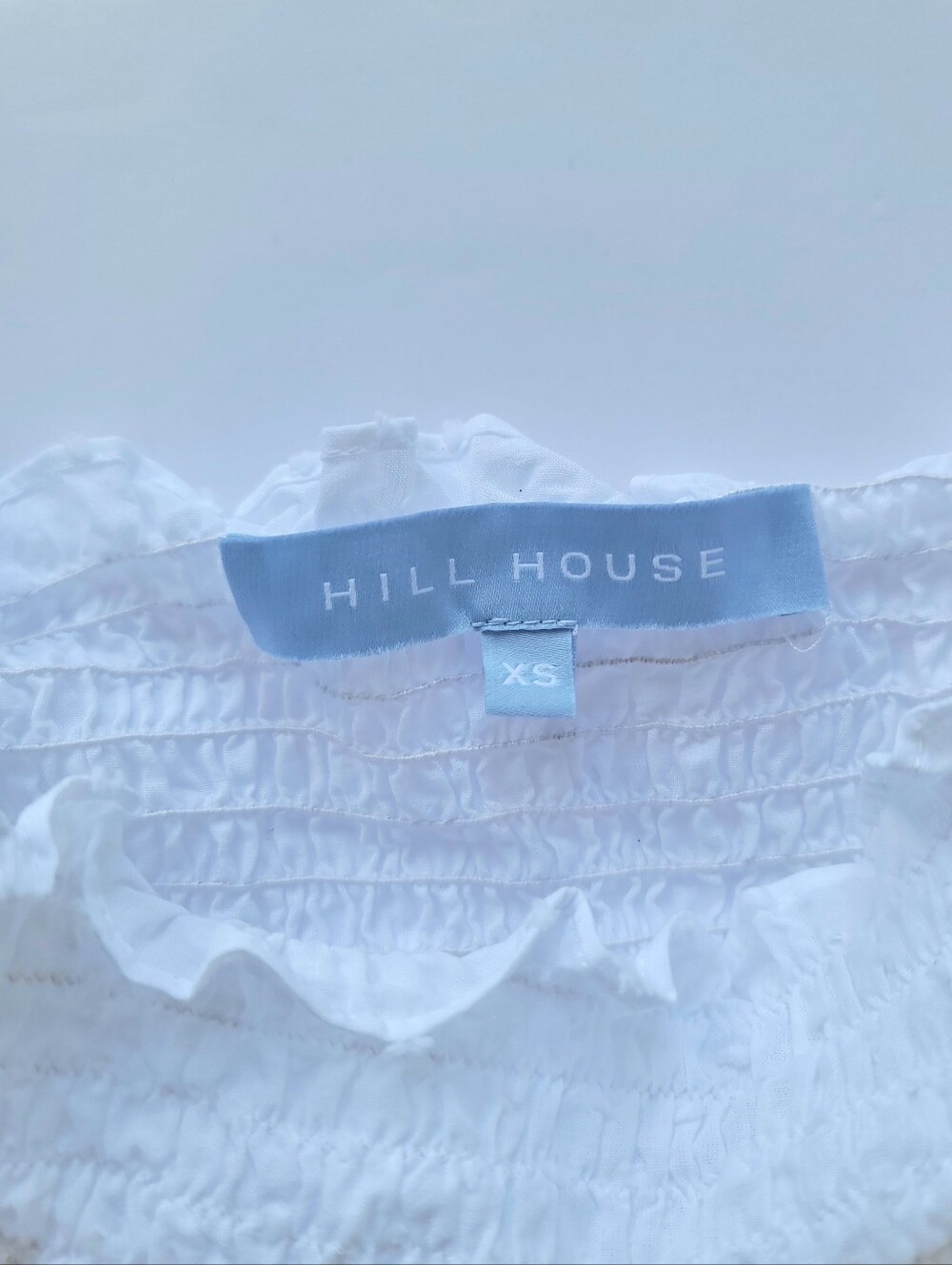 Hill House Athena Nap Dress White Cotton Swiss Dot Babydoll Puff Sleeve XS - Picture 3 of 7